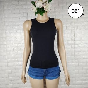shein xs black tank top